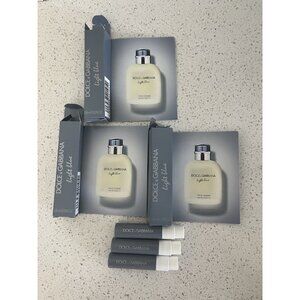 3 X Dolce & Gabbana Light Blue Pour Homme EDT Men’s Cologne Sample 0.02 oz Trave